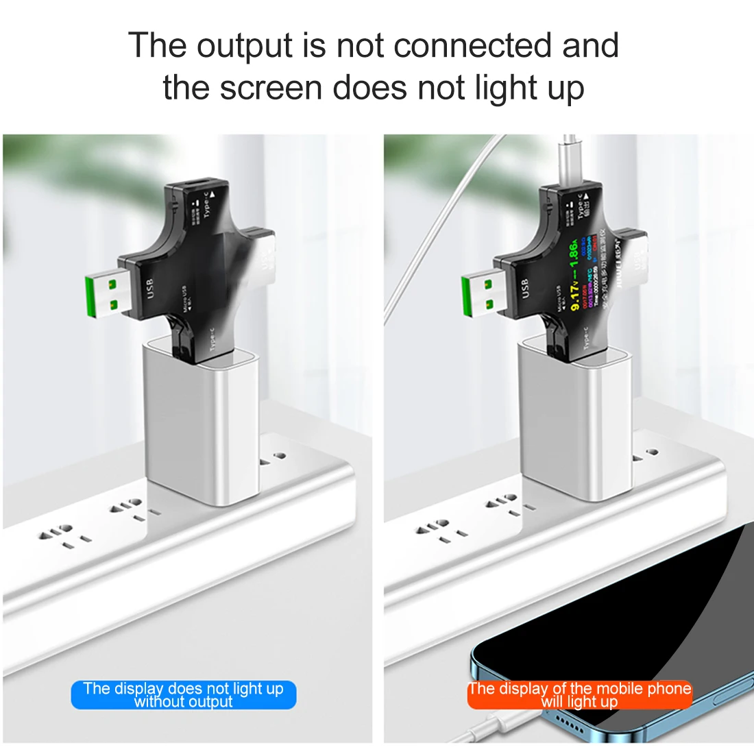 

Amperometer Type-C USB DC Tester Digital Voltmeter Amplimeter Voltage Tester Indicator Bank Charger