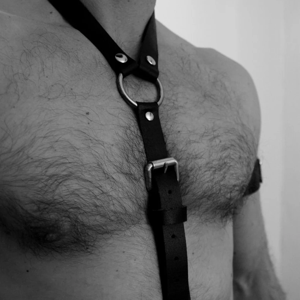 Мужской кожаный ремень TRODEAM черный в стиле панк с подтяжками 2019 | Аксессуары для