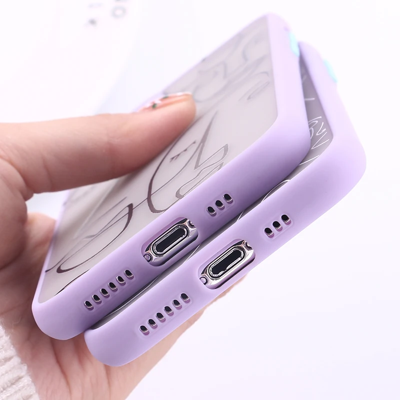 abstract geometric line phone case for iphone 11 12 pro max x xr xs max 7 8 plus bumper matte back cover coque free global shipping