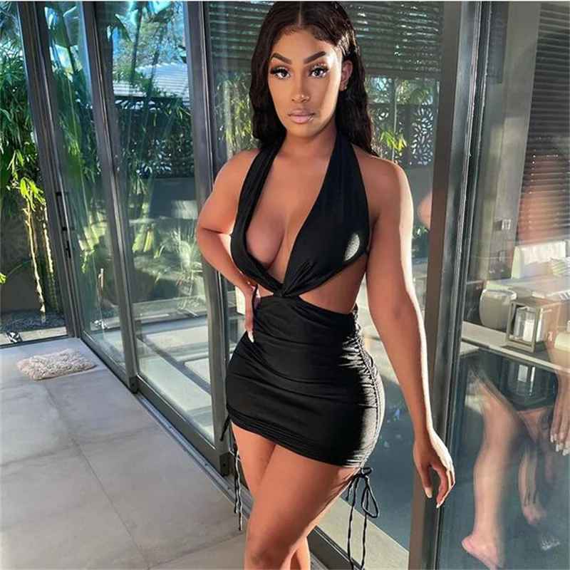 

Halter Backless Long Summer Dresses For Women Boho Beach Dress 2021 Sexy Bohemian Maxi Dress Woman Party Night Pencil Dresses