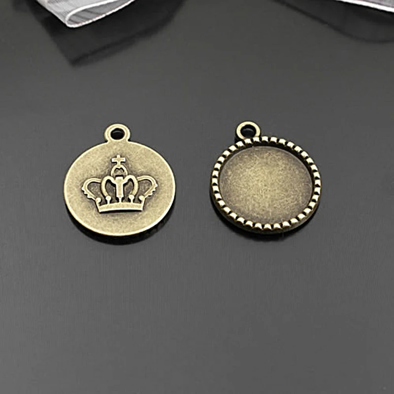 (C653) 20 штук внутри Размер: 18 мм античный бронзового цвета из цинкового сплава