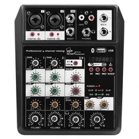 110 240v bluetooth wireless 4 channels audio mixer portable sound mixing console usb interface for stage performances music