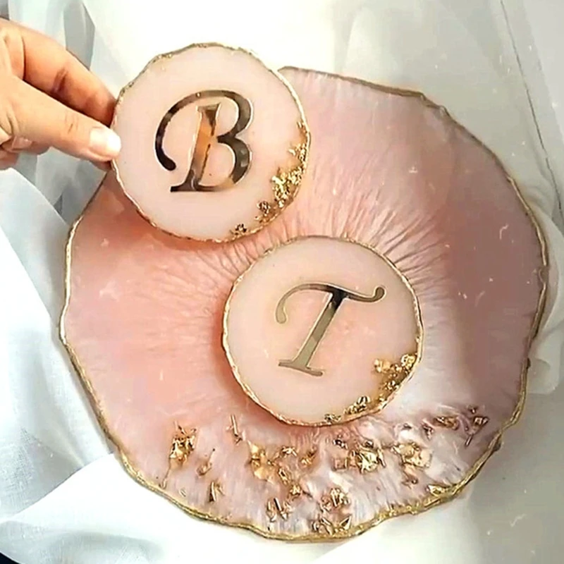 

Epoxy Resin Mold Filler 26 Letters UV Filling Stickers DIY Crafts Making Filler N58F