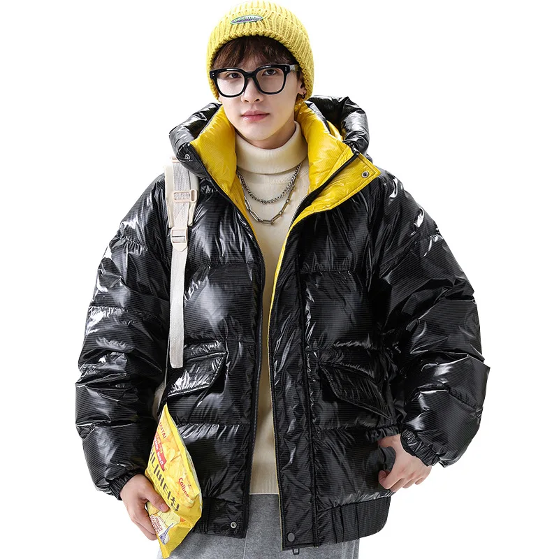2022 Brand Coat Men in the Winter White Duck Down Jackets Fashion Men Causla Leisure Down Jacket Glossy Warm Winter Jacket Men