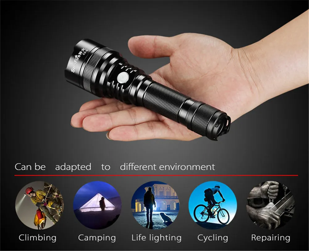 Supfire фонарик ультра яркий фонарь USB Linterna светодиодный C8-S CREE T6 18650 фонарь 2500lm 10 Вт для Nicron Convoy Fenix Sofirn