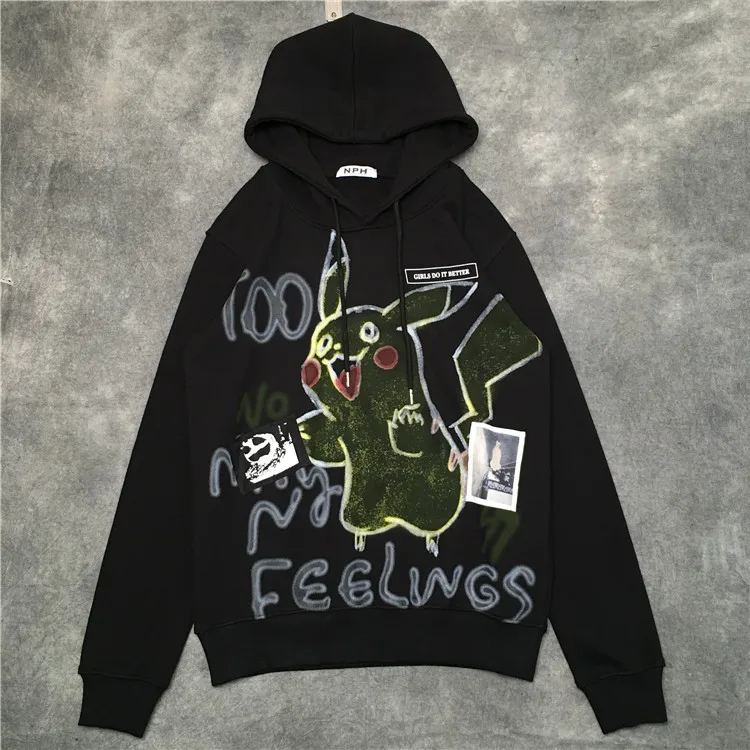 Новинка 19ss мужские роскошные толстовки с капюшоном Catch Me If you can бархатным