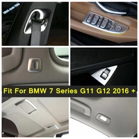rear row makeup mirror reading lights rear trunk switch roof microphone cover trim for bmw 7 series g11 g12 2016 2020