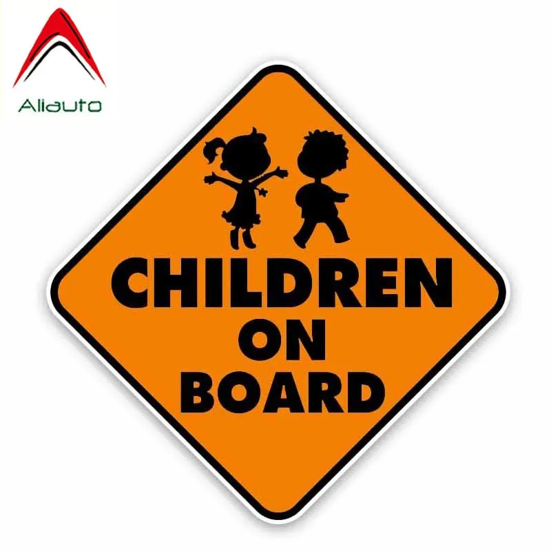 

Предупреждающая Автомобильная наклейка Aliauto для детей на борту, для мальчиков и девочек, ПВХ, защита от солнца, защита от УФ-лучей, декоратив...