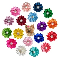 pet supplies dog rubber band pet head flower cat accessories rubber band hairpin petal pearl type