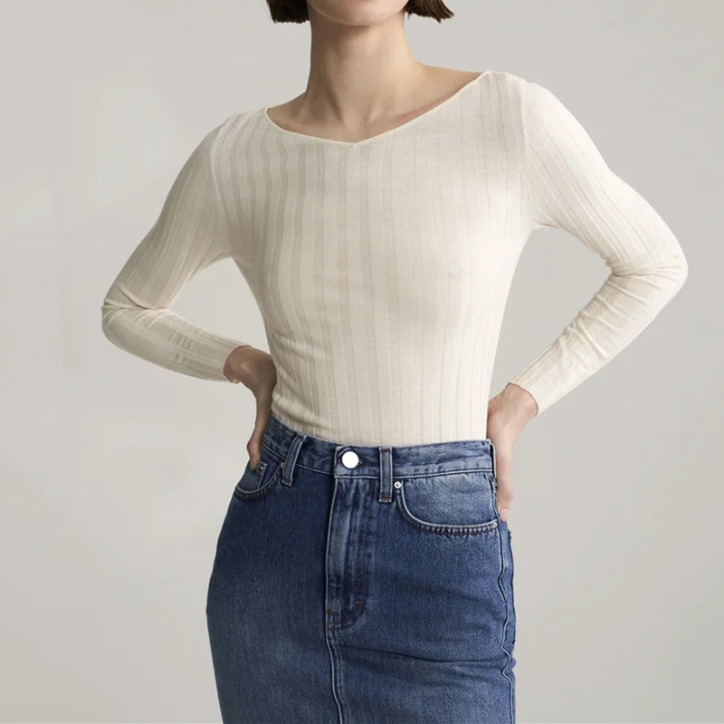 

Свитер женский шерстяной в полоску, 2021