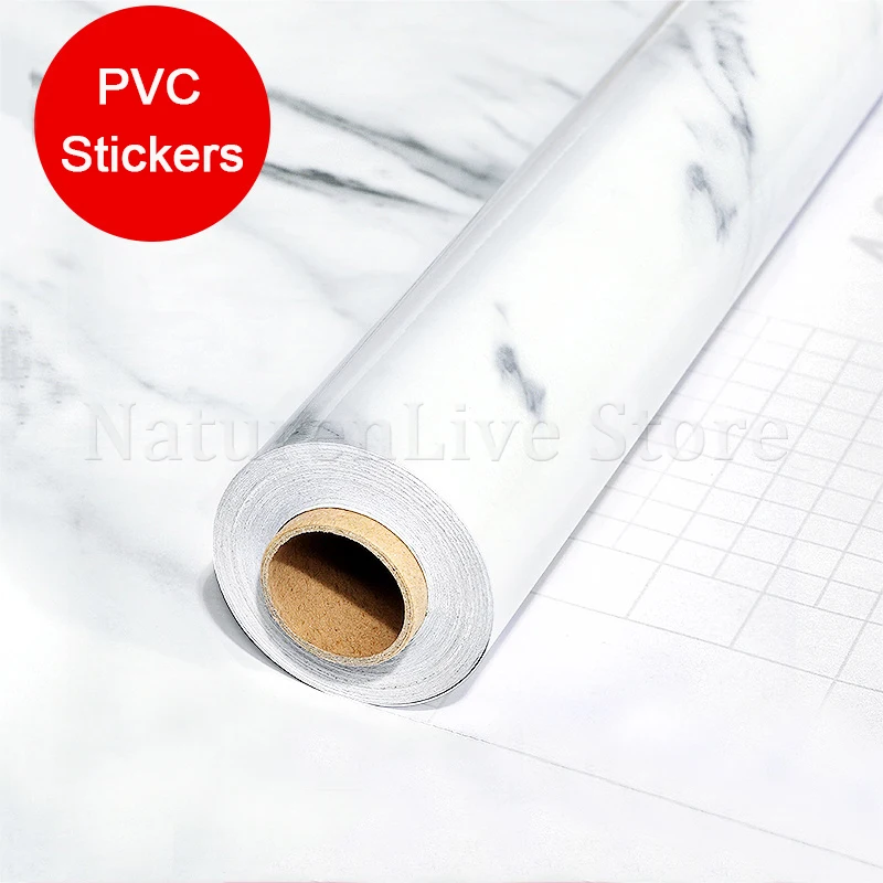 

3/5M PVC Glossy Marble Wallpaper Self-Adhesive Kitchen Stickers for Kitchen Countertop Walls Cabinet Furniture is Renovated