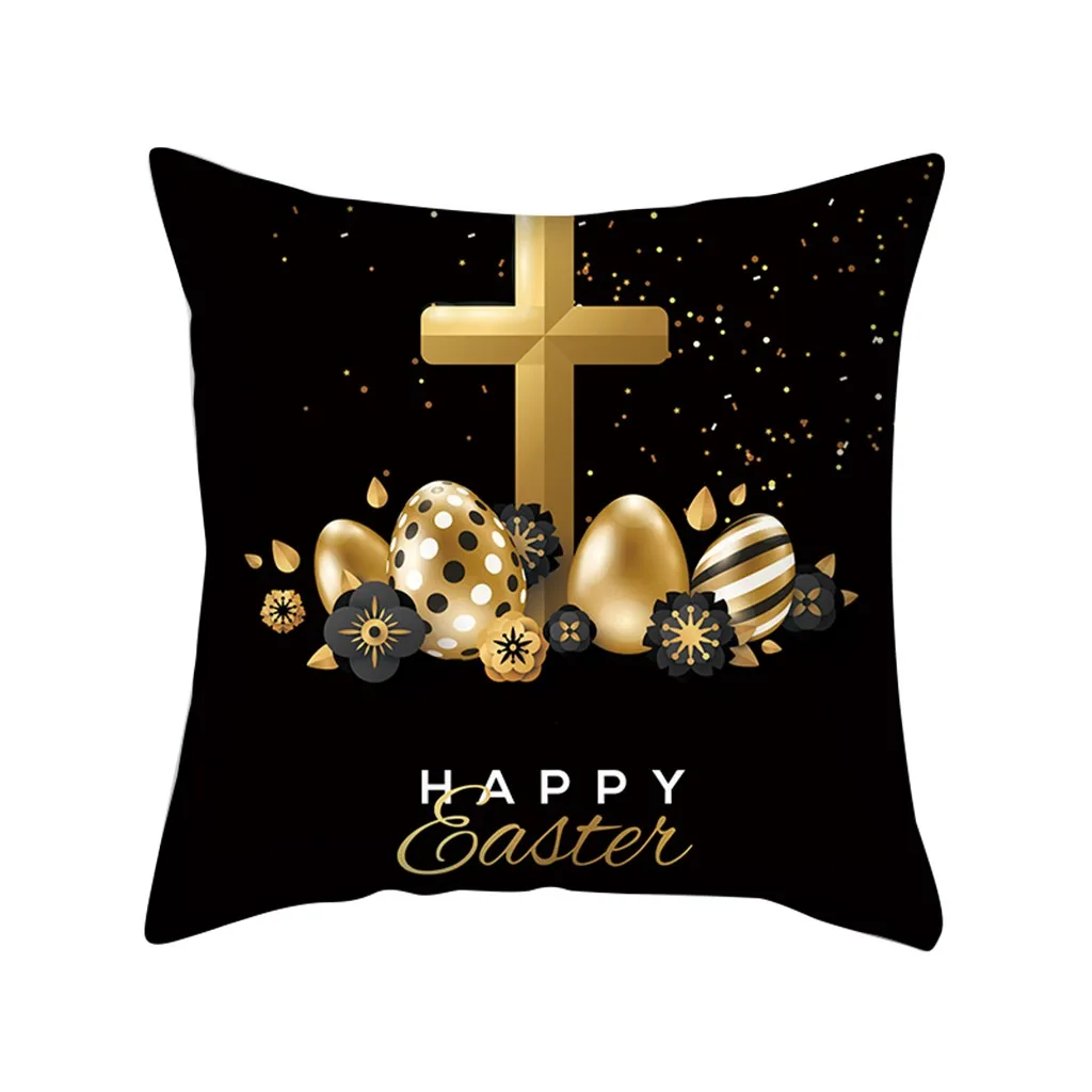 Cushion Cover Easter Pattern Geometric Print Soft Pillowcase Festive Atmospher Decorative Pillows 2020 Hot Sale | Дом и сад