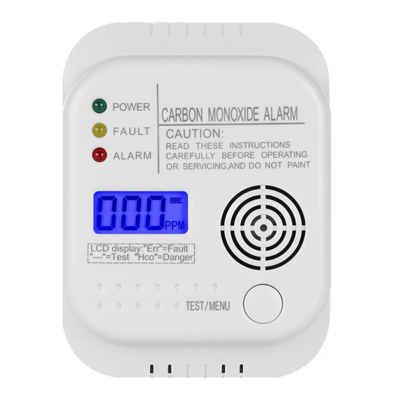 

CO Carbon Monoxide Detector Detector Alarm Sensor for Home Security Warns Both Acoustically and Optically