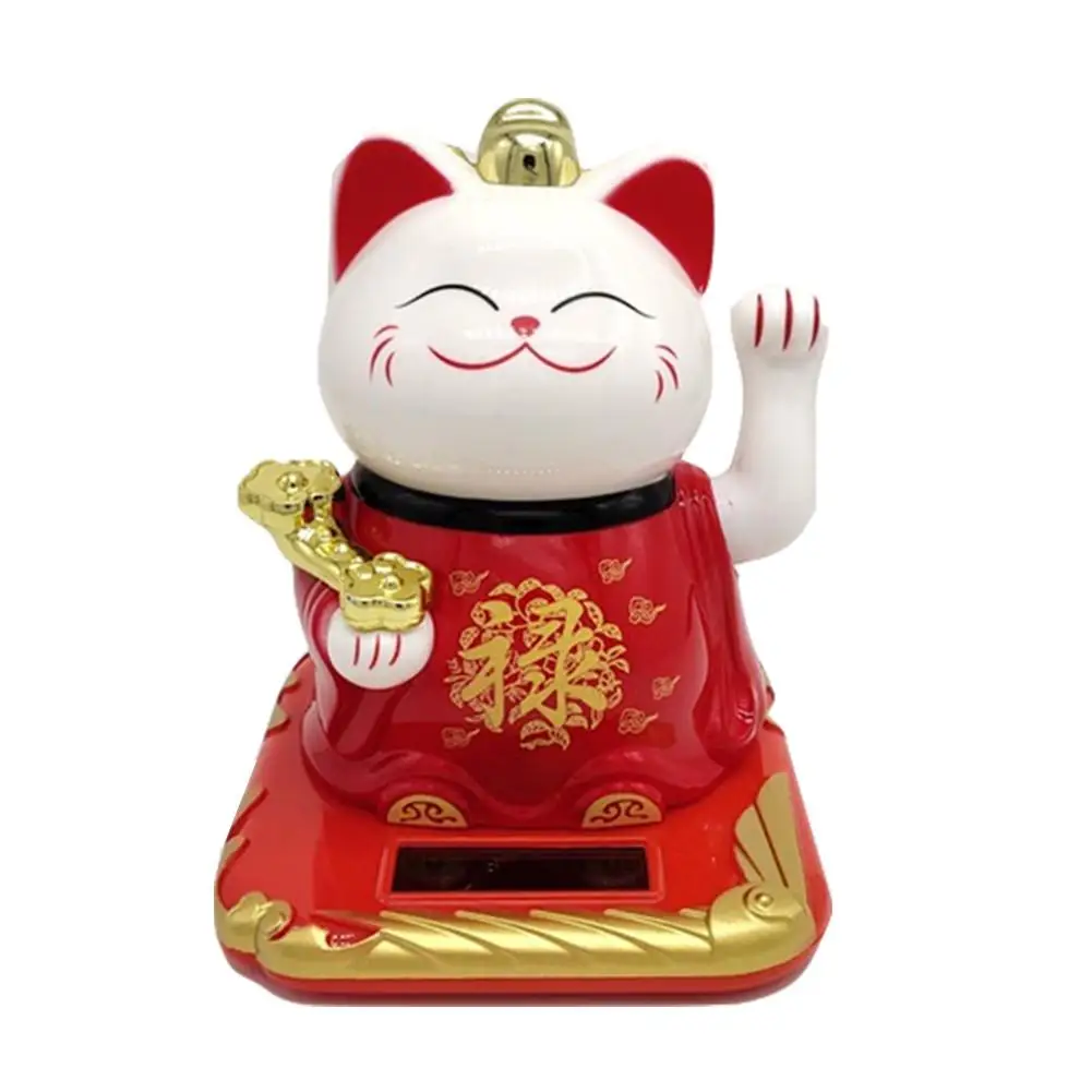 Автомобильный декор солнечная счастливая кошка милая приветственная фигурка