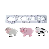 birthday cake animal spray stencil decorating templete fondant mold cow pattern printing pastry biscuits kitchen baking tools