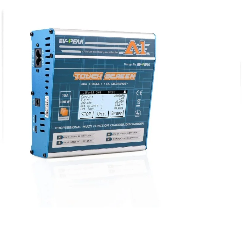 

AC/DC 100W/10A Balance Charger Discharger Multi-Function Touch Screen Intelligent Charger for LiPo LiHV Life NiMH NiCd Pb Batter