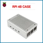 Чехол для охлаждающего радиатора для Raspberry Pi 4, металлический корпус для Raspberry Pi 4, черный, серебристый, защитный чехол RPI150