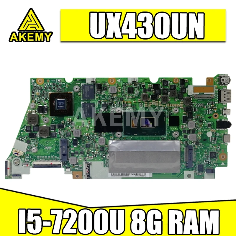 

Akemy UX430UN 8G/I5-7200U/AS GT920M V2G 90NB07V0-R00010 Motherboard For Asus UX430UN UX430U UX430U Laptop Mainboard 100% Tested