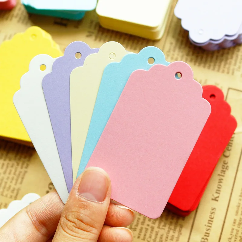 

50pcs Blank Paper Bookmarks Creative Colorful Christmas Gift Tags Wedding Party Decoration DIY Handmade Greeting Cards Hang Tags