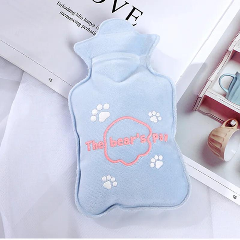 Теплая для рук безопасная бутылка с горячей водой плюшевый мультяшный чехол