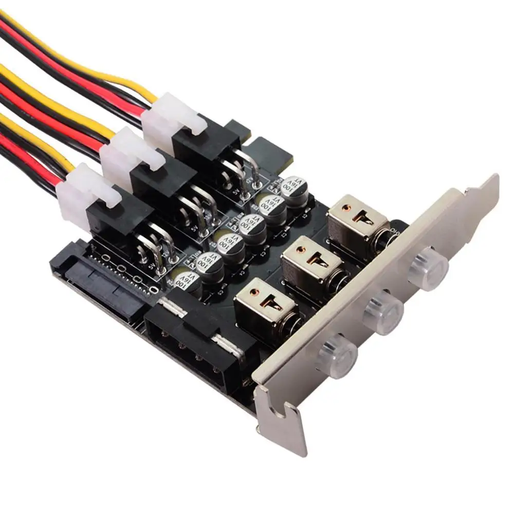 

qywo 3 Hard Disk Control System Intelligent Control Management System HDD SSD Power Switch with Low Profile Bracket