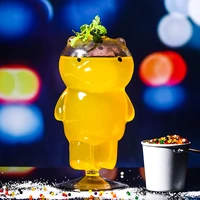 230ml small capacity creative bear cocktail glass household transparent beer vodka brandy glassware bar personality wine glass
