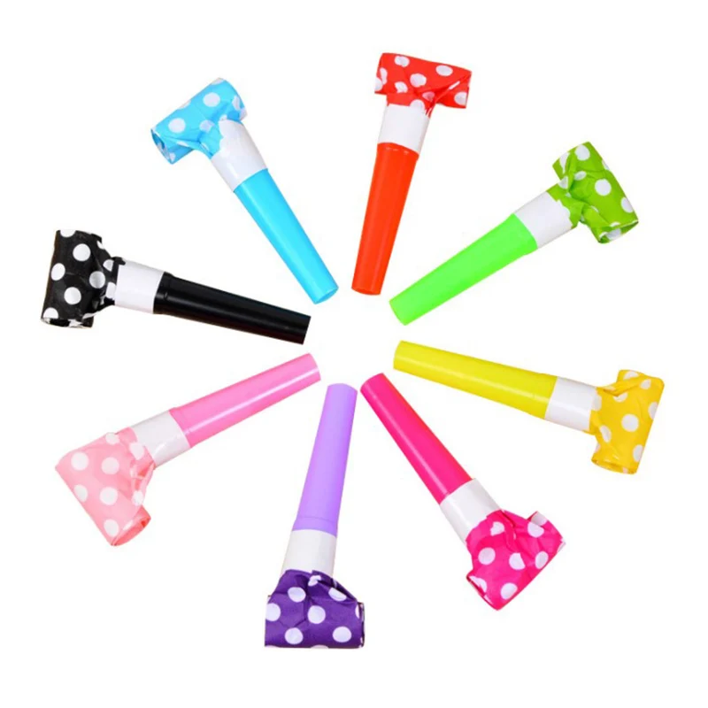 

6pcs/set Multicolor Party Blowouts Whistles Kids Birthday Party Favors Decoration Supplies Noise maker Toys