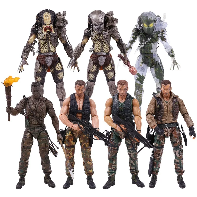 NECA 30th юбилей джунглей патруля соприкосновение извлечения Маскировка голландский джунгли Охотник Unmasked демон Хищник фигурка