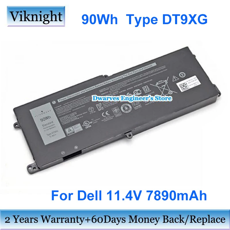 Подлинный Тип DT9XG 11 4 V Аккумулятор для Dell Alienware Area 51m ALWA51M D1733B 07PWXV 7PWKV