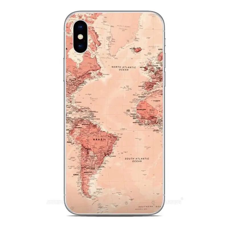 

Airplane Map Travel Phone Case For Clear-Iphone 5 5s se 6 6s 7 8 11 12 X Xs Xr Pro Plus Max Mini Cover