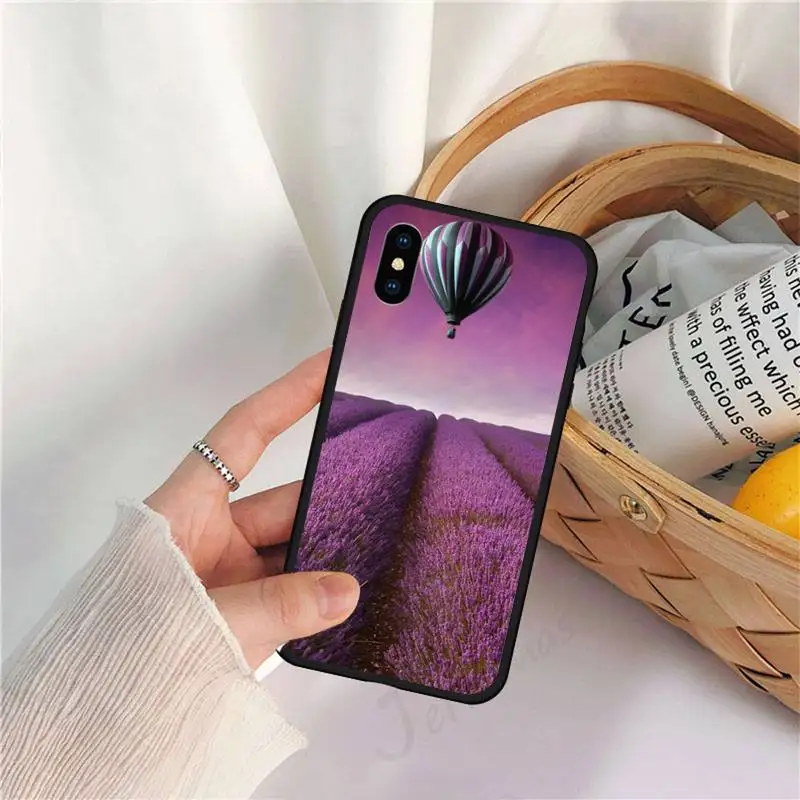

Simple lavender Purple flowers Phone Case for iPhone 11 12 mini pro XS MAX 8 7 6 6S Plus X 5S SE 2020 XR