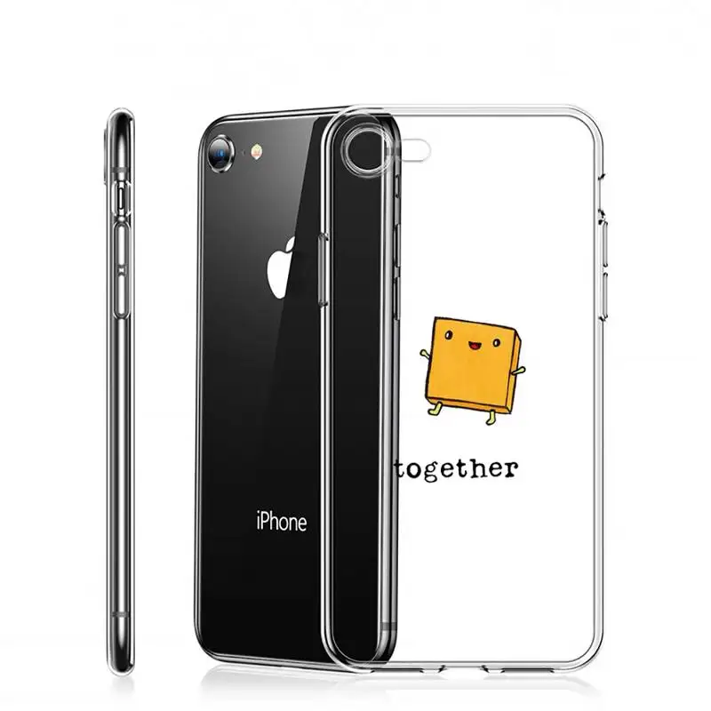 

Cute Milk Biscuits Phone Case Transparent for iPhone 6 7 8 11 12 s mini pro X XS XR MAX Plus custom protective universal funda