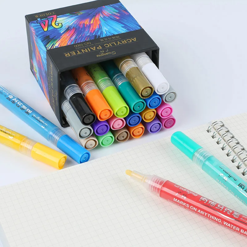 

1Pcs Water-Based Acrylic Marker Pen Body Painting Pen 36 Color Art Markers Creative DIY Ceramic Graffiti Craft Pens Art Supplies