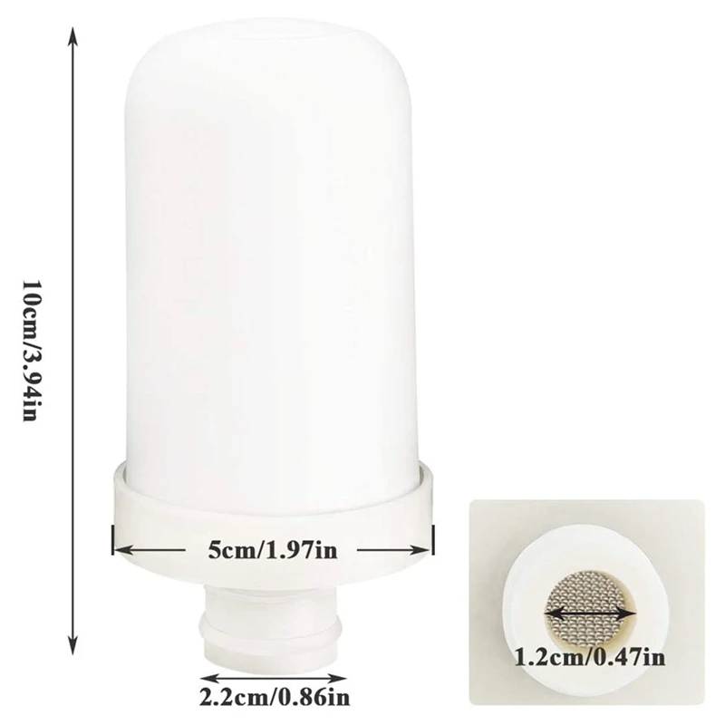 Faucet Water Filter Cartridges Hima 2 Pack 8-Layer Cleaning Universal Deep Sea Diatom Earth Ceramic | Обустройство дома