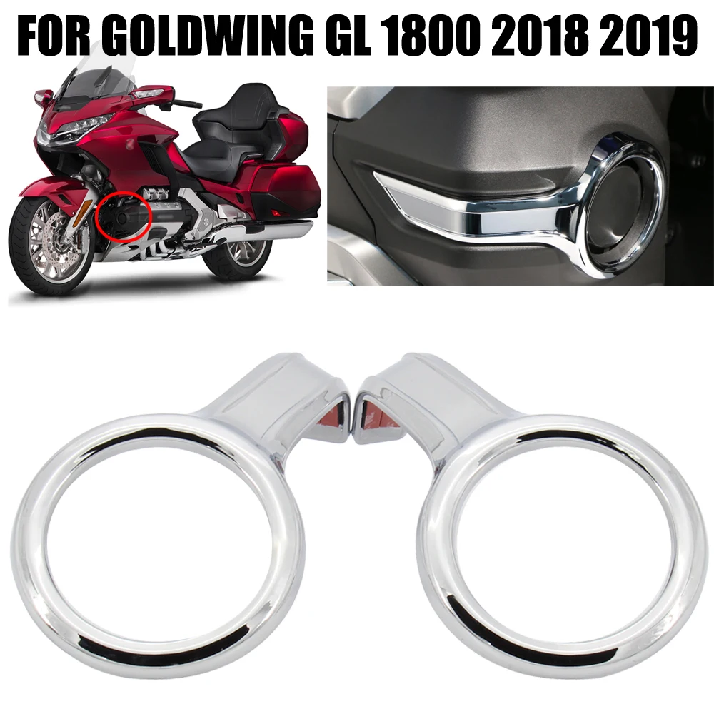 

Подходит для Honda Gold Wing GL1800 хромированная противотуманная фара для мотоцикла декоративная рамка для кольца 2018-2019