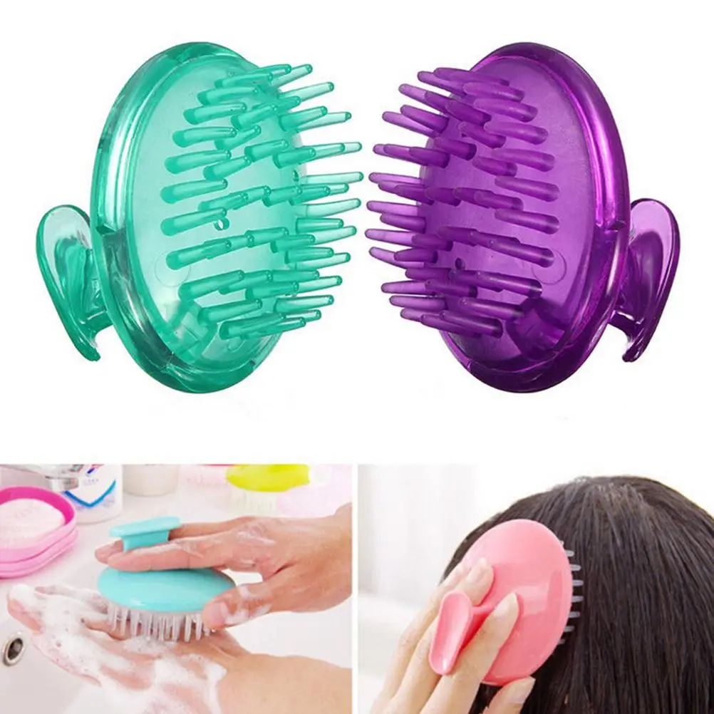

Wide Tooth Comb Handheld Plastic Scalp Shampoo Massage Brush Washing Comb Shower Head Hair Mini Head Meridian Massage