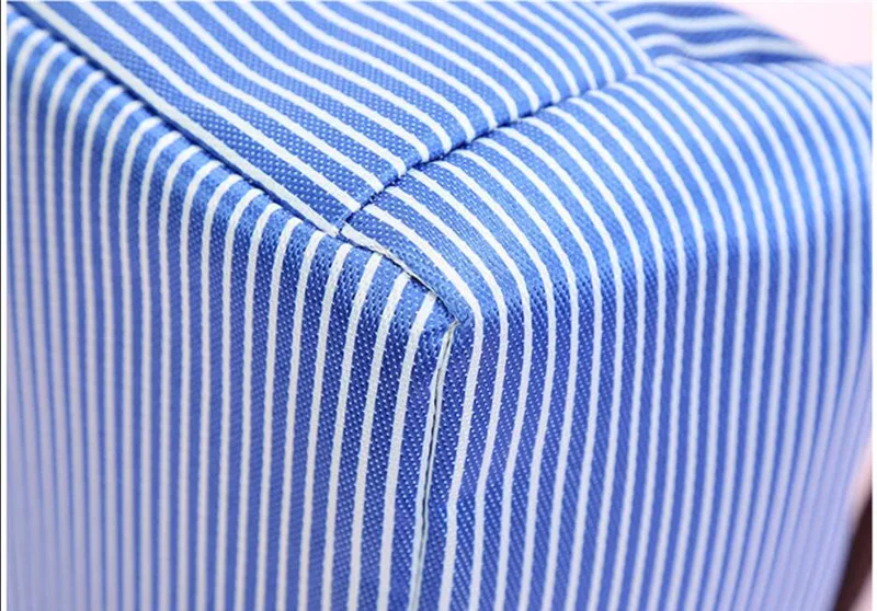 

Women Portable Lunch Bag Oxford Stripe Insulated Cooler Bags Thermal Food Picnic Lunch Bags Kids Lunch Box Bag Tote Lancheira