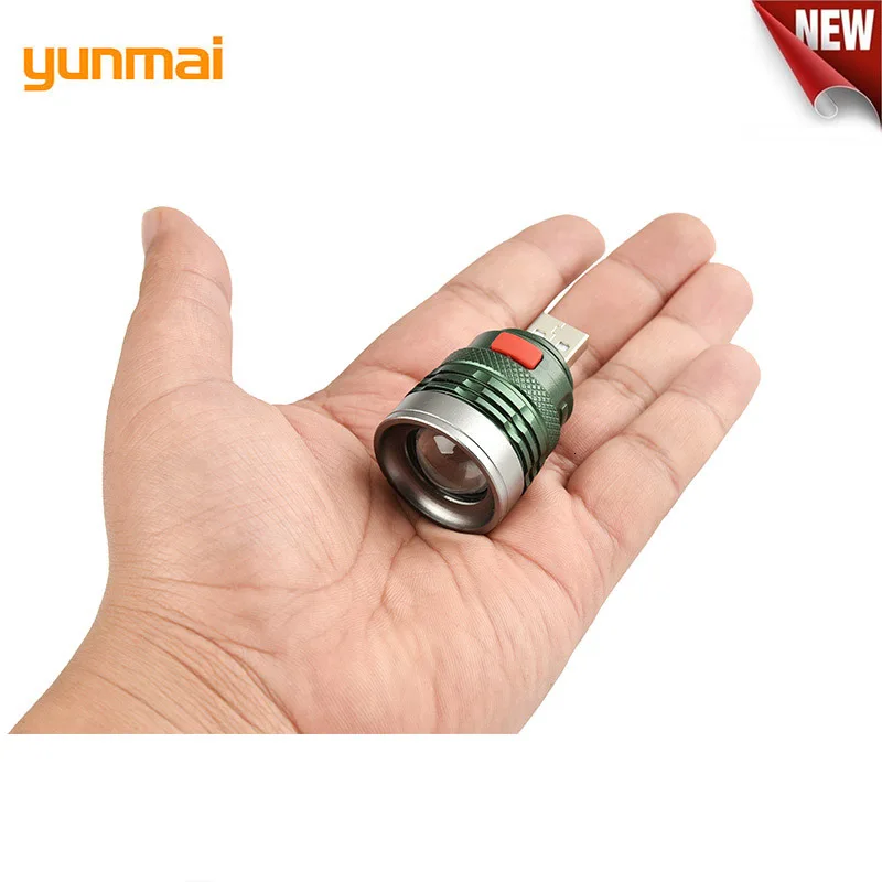 Новый мини-флеш-светильник USB портативный фонарь с зарядкой компьютерный