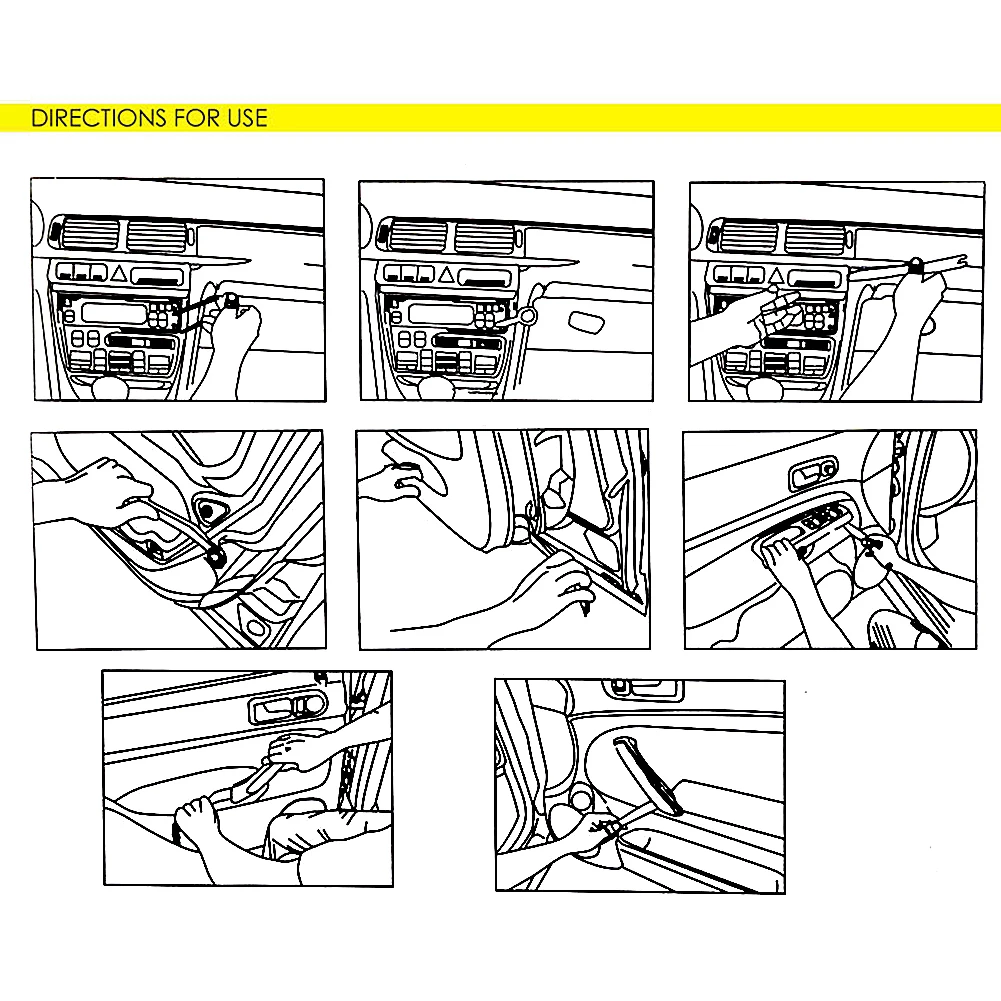 

12Pcs Professional Automobile Auto Car DVD Stereo Interior Trim Panel Repair Disassembly Removal Tool Car Accessories