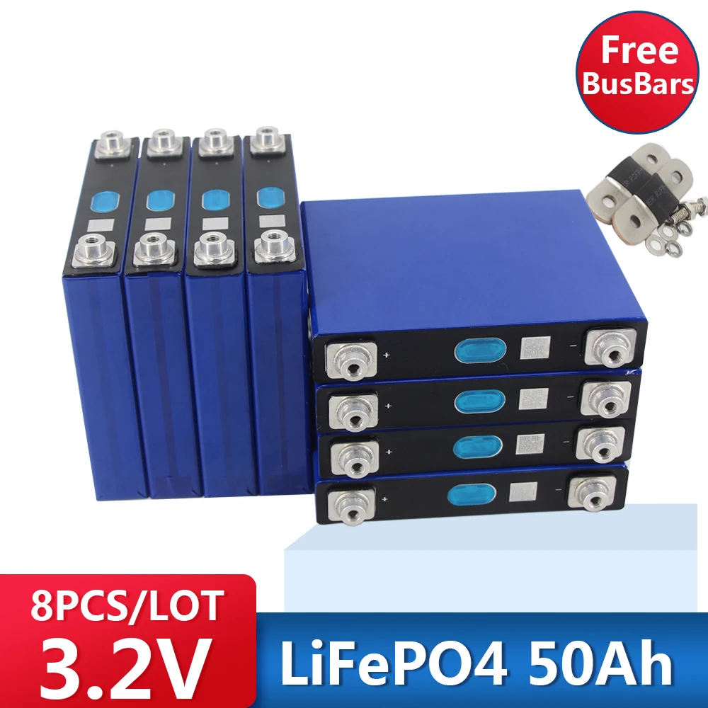 8 шт 3 2 V 50AH LIFEPO4 24V аккумулятор для электрических велосипедов/EV/Солнечная система
