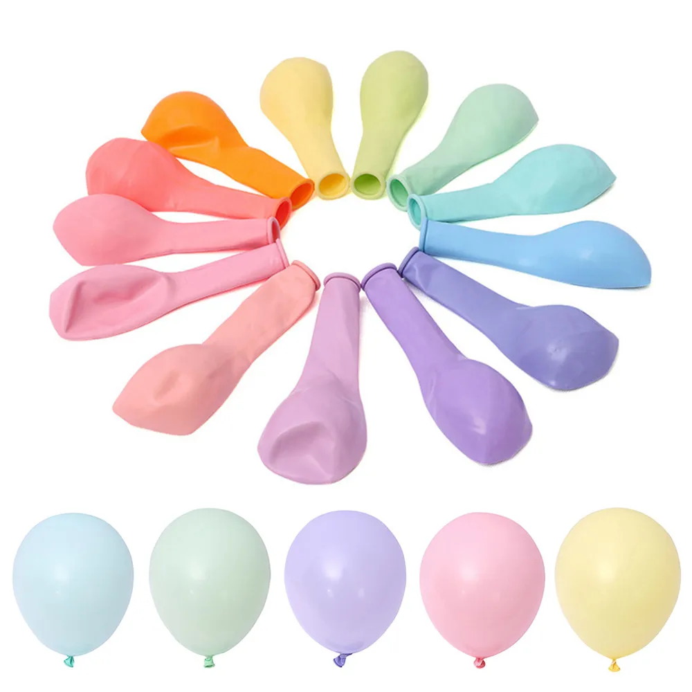 

100pcs Macarons Color Pastel Candy Balloons Latex Round Helium Baloons For Birthday Party 10 Inch