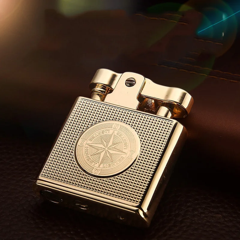 Металлическая керосиновая зажигалка с шлифовальным кругом масляная Зажигалка в