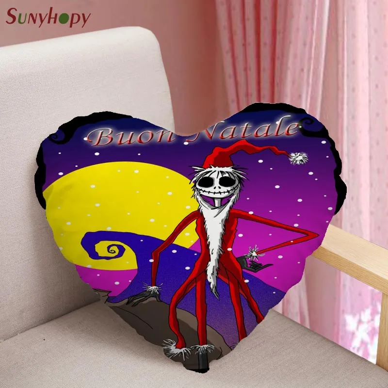 Декоративная атласная Наволочка на молнии в форме сердца | Дом и сад