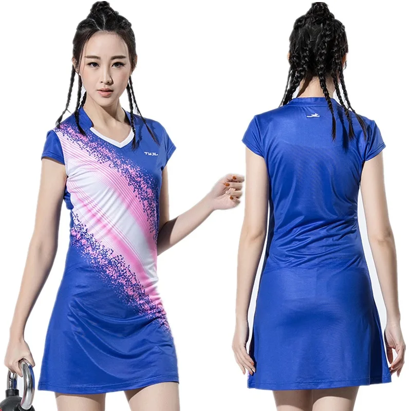 

Badminton Tennis Dress Skirt For Women Runing Sportswear Female Short Sleeve Gym Clothes Quick Drying Breathable Sport Suit