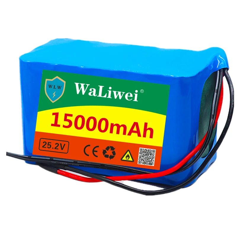 24V 15Ah 6s2p 18650 Батарея литий 25 2 15000 мАч Электрический велосипед