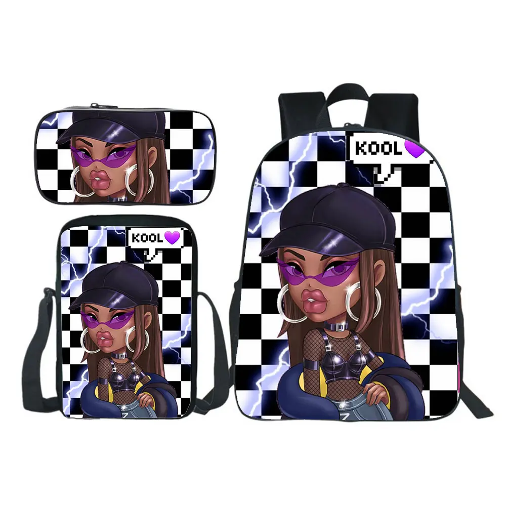 New Bratz Backpack 3pcs Set Boy Girl School Bag Teens Bookbag Rucksack Gift(backpack+shouder Bag+pen Bag)