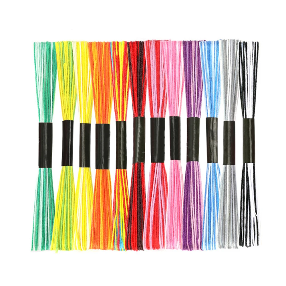 12 шт. разноцветная вышивка нить для рукоделия 8 75 ярдов на хлопок набор нитей