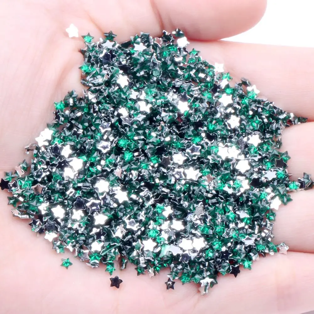 10 emerald 3x3 мм пентаграмма 10000/1200 шт Акриловые стразы с плоской задней частью для дизайна ногтей DIY рукоделие Изготовление ювелирных изделий для ноутбука Свадебные платья украшения - Цвет: 10 emerald