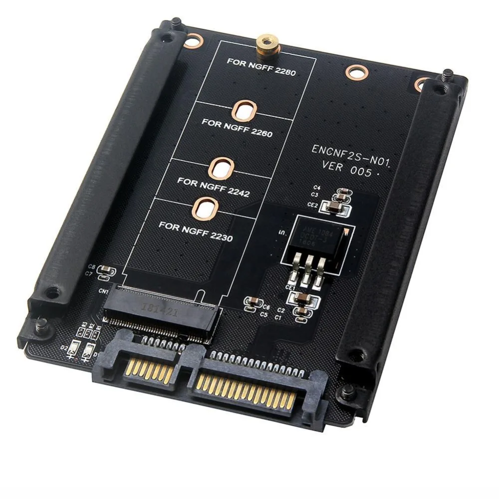Металлический Чехол B+ M ключ M.2 NGFF SSD до 2,5 дюймов SATA 6 ГБ/сек. адаптер карта с корпусом разъем M2 адаптер NGFF с 5 винтами