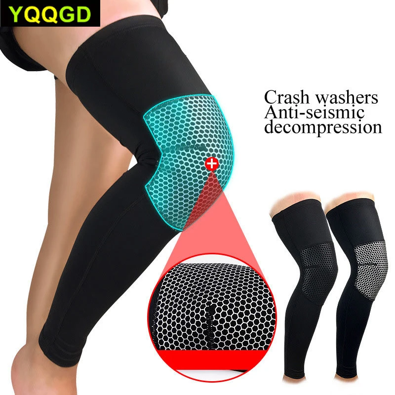 

1Pcs Compression Leg Sleeves for Men, Women - Full Length Stretch Long Sleeve with Knee Support, Non-Slip Inner Bands